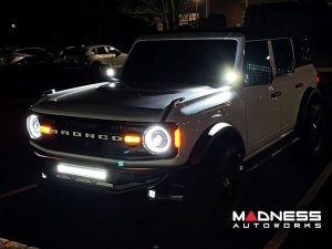 Ford Bronco Head Lights - Oculus Bi-LED Projector - Oracle - White